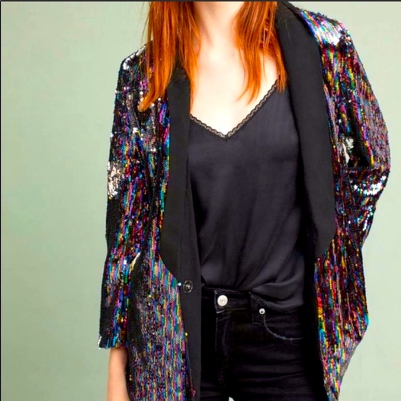 Anthropologie Jackets & Blazers - Cartonnier Anthropologie sequin blazer